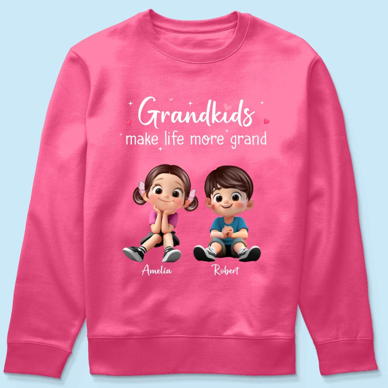 The Greatest Gift You Ever Know Cute Cartoon Kids - Personalized Shirt - Gift For Grandma