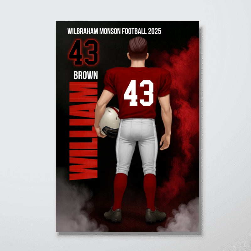 Football Sports Legend - Personalized Poster - Christmas Gift for Seniors, Sons, Grandsons