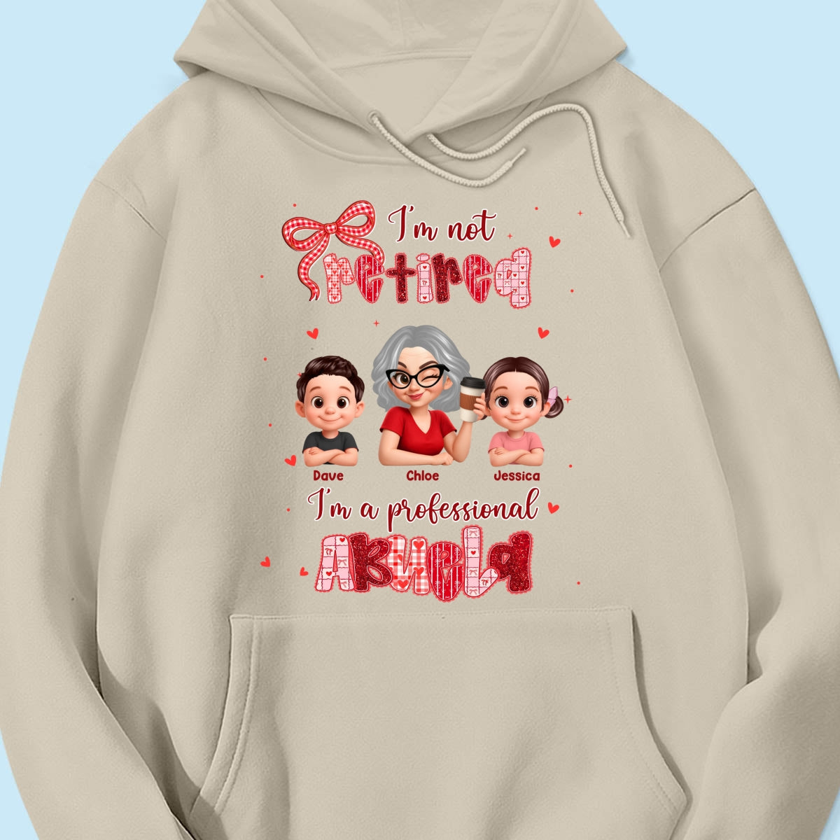 Coquette Not Retired Professional Grandma - Personalized Shirt - Gift For Grandma, Funny Shirt For Grandma