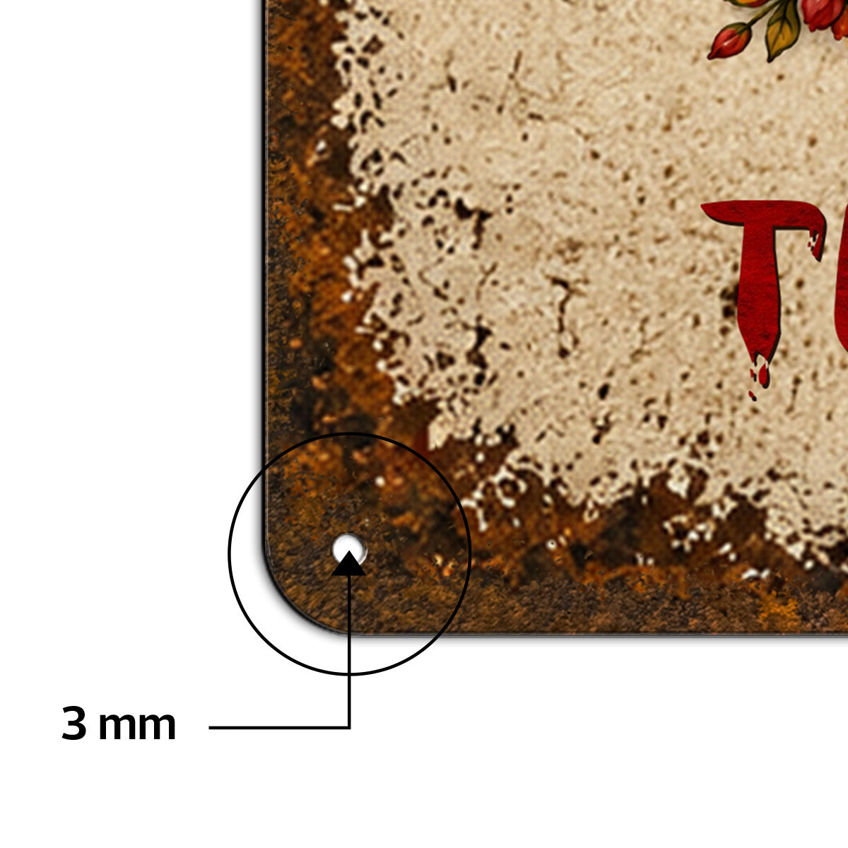 Welcome To Our Spooky House - Personalized Metal Sign - Halloween Decor Gift, Gift For Family