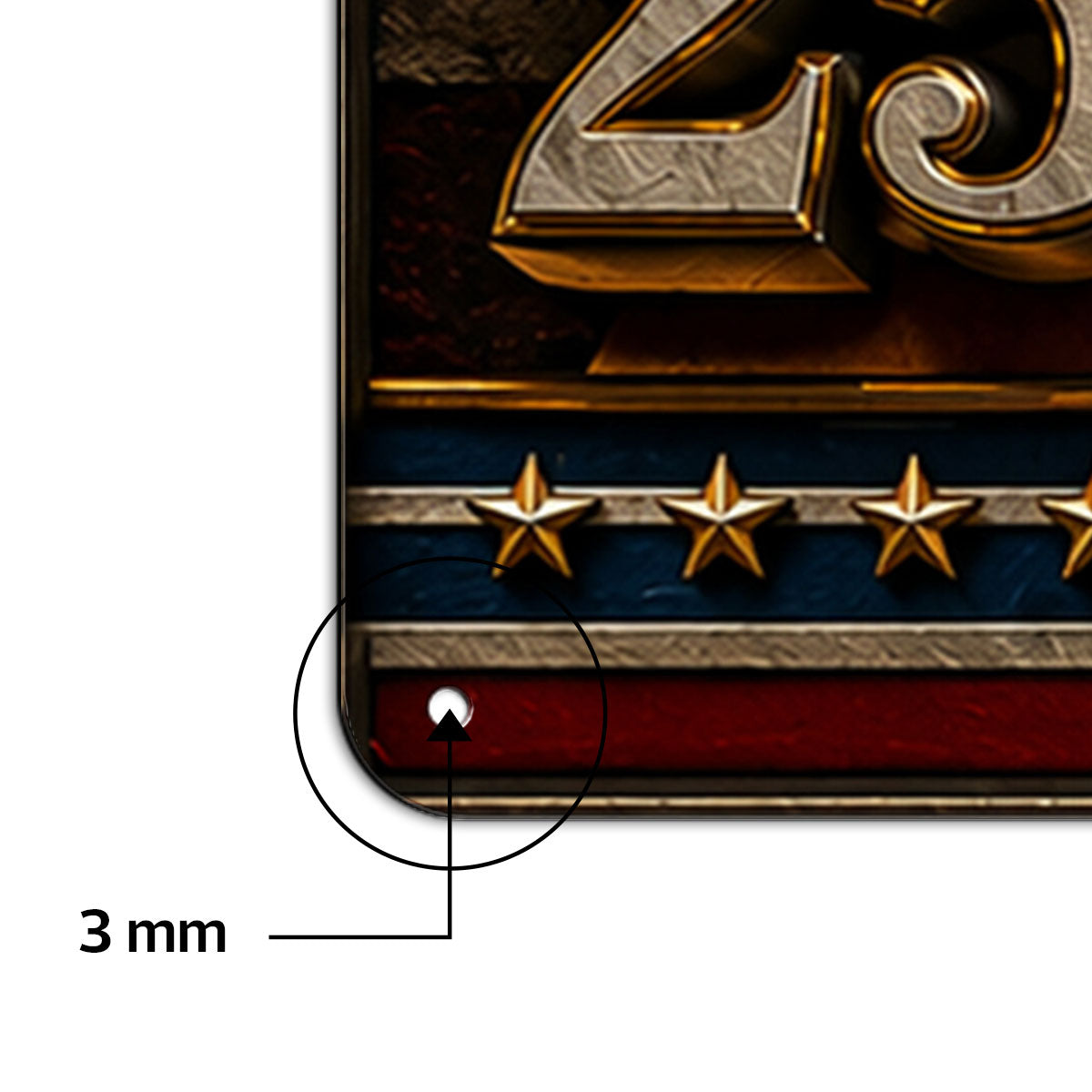 America 250th Anniversary Eagle - Personalized Metal Sign - 250th Anniversary America Patriotic, Family Decoration