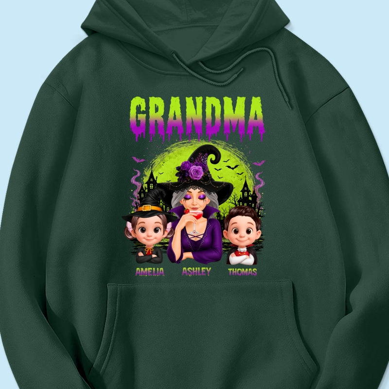Grandma Mom Witch Halloween - Personalized Shirt - Trendy Halloween Gift for Her