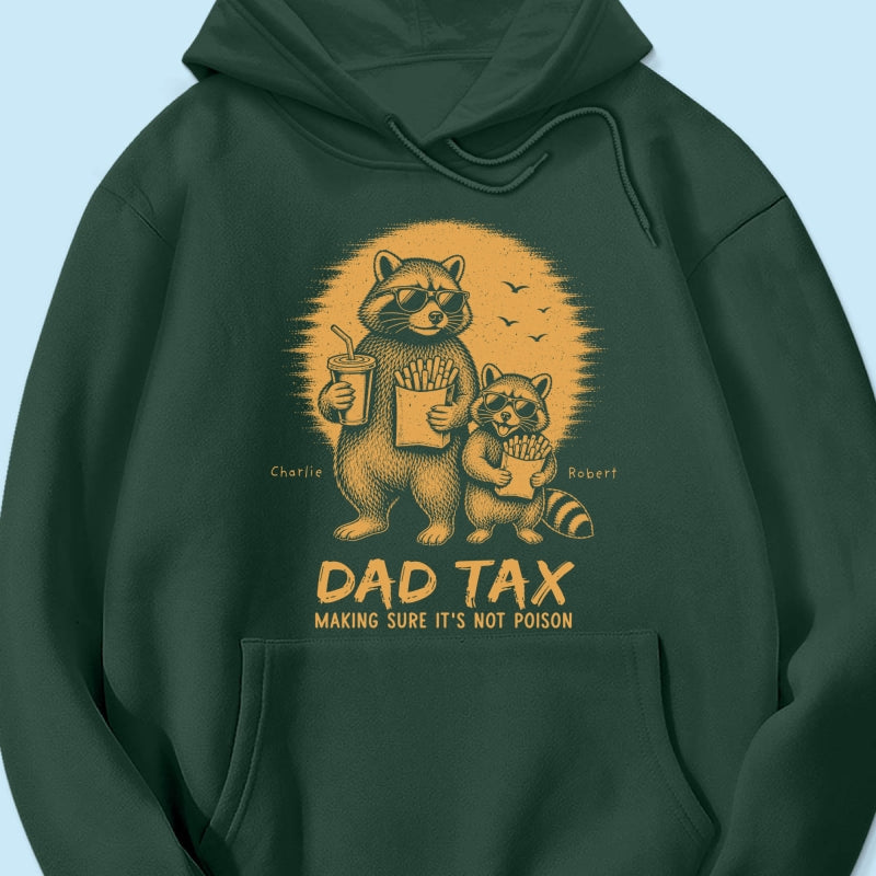 Retro Yellow Vintage Raccoon Dad Tax - Personalized Shirt - Funny Father's Day Gift For Dad, Husband