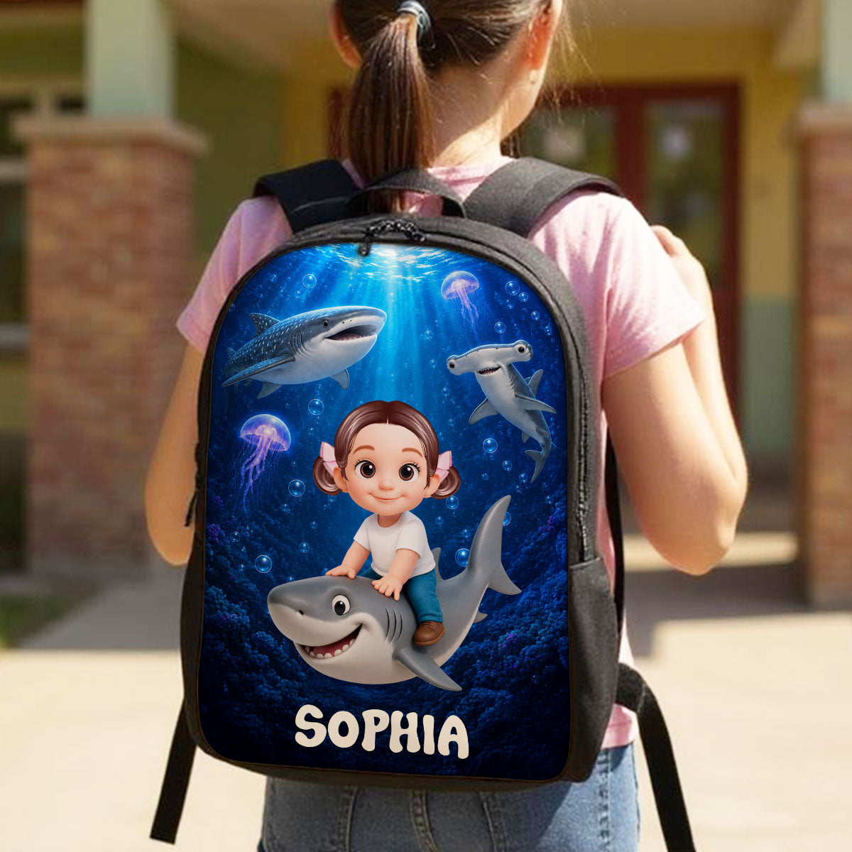 Baby Shark For Boys Girls - Personalized Backpack - Back to School Backpack for Kids