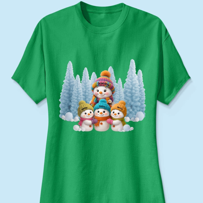 Christmas Blue Vibe Snowman Grandma - Personalized Sweatshirt - Christmas Gift for Grandma