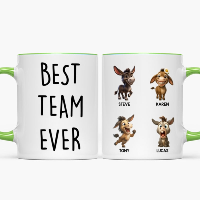 Best Team Ever Coworkers - Personalized Mug - Funny Christmas Gift for Work Besties, Employees