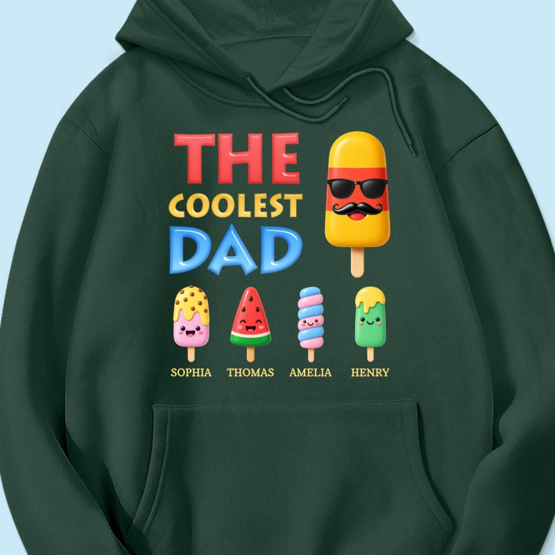 The Coolest Dad Grandpa Funny - Personalized Shirt - Heartfelt Gift For Dad, Grandpa, Husband