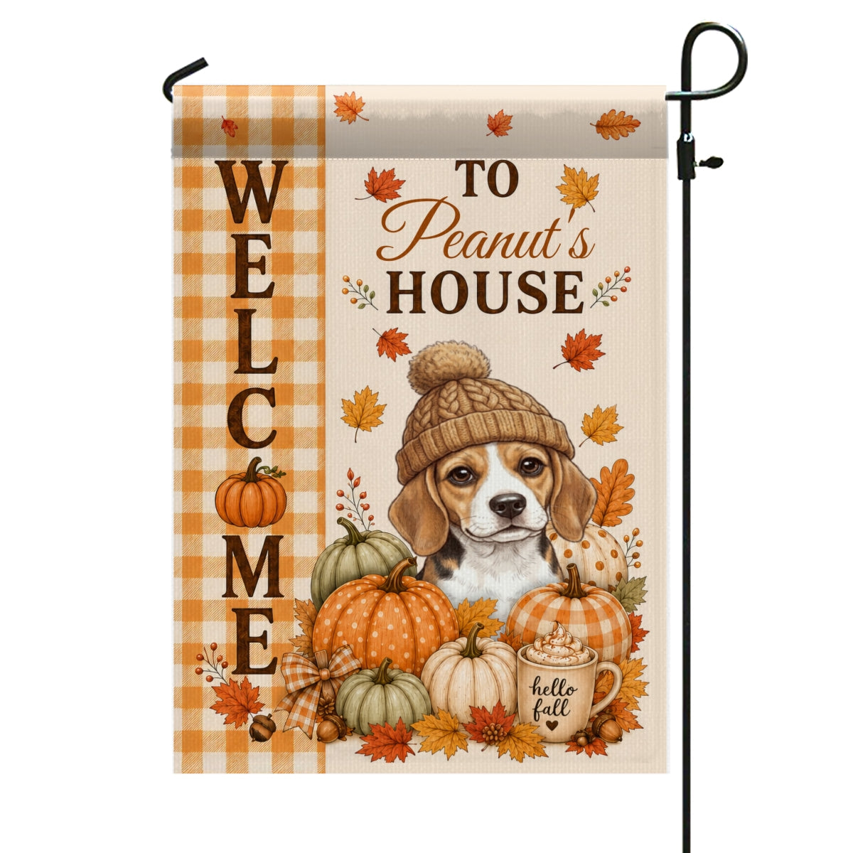 Welcome To The Dog House Fall Season - Personalized Garden Flag