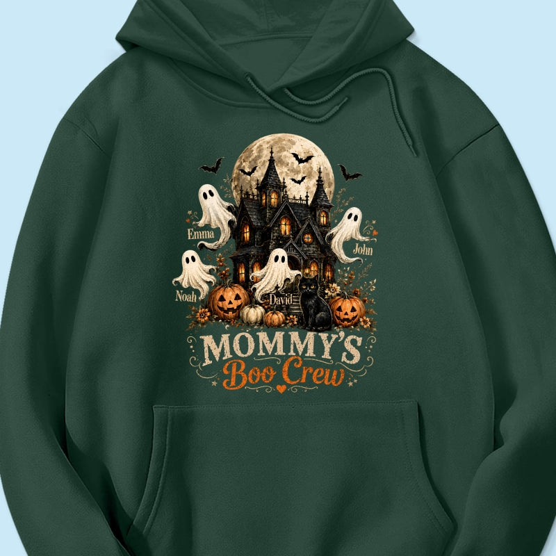 Mommy's Boo Crew Halloween Haunted House - Personalized Shirt - Gift for Mom, Wife