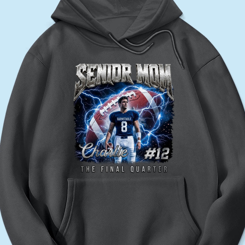 Trending Senior Football Mom Upload Photo - Personalized Shirt - Senior Night, Game Day Gift