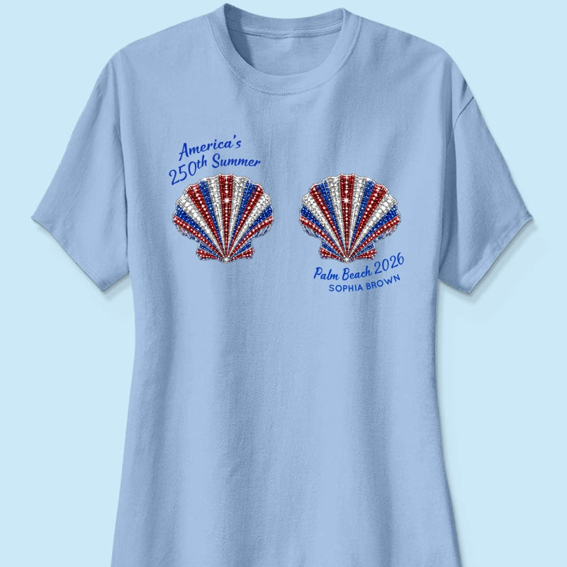 Mermaid America's 250th Summer - Personalized Shirt - Gift For Girl, Women, Besties