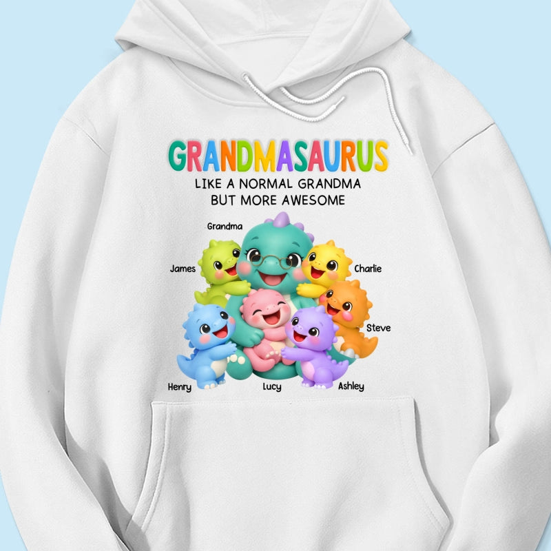 Colorful Cute Grandmasaurus Like Normal Grandma But More Awesome - Personalized Shirt - Gift For Grandma