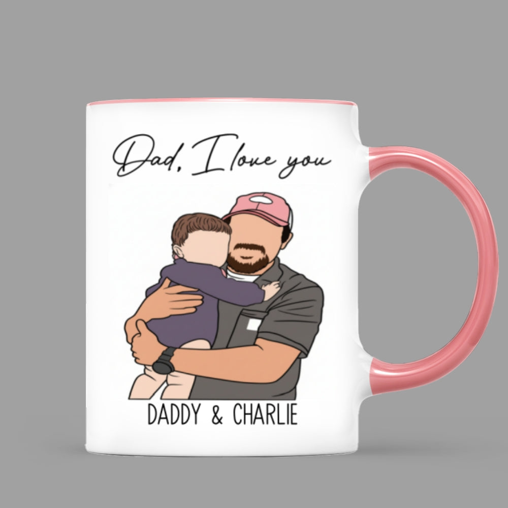 Faceless Portrait Style Best Dad Ever - Personalized Mug - Father's Day Gift For Dad, Husband