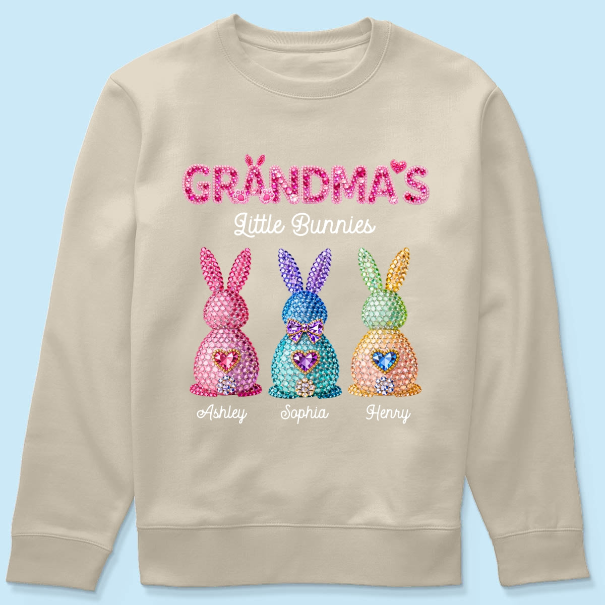 Grandma's Little Bunnies Easter - Personalized Shirt - Sentimental Gift for Grandma