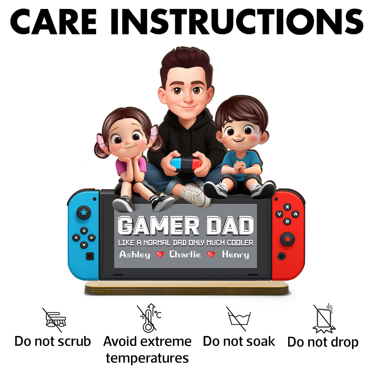 Legend Gamer Dad Much Cooler - Personalized 2-Layered Wooden Plaque - Gift For Dad, Husband, Gamers