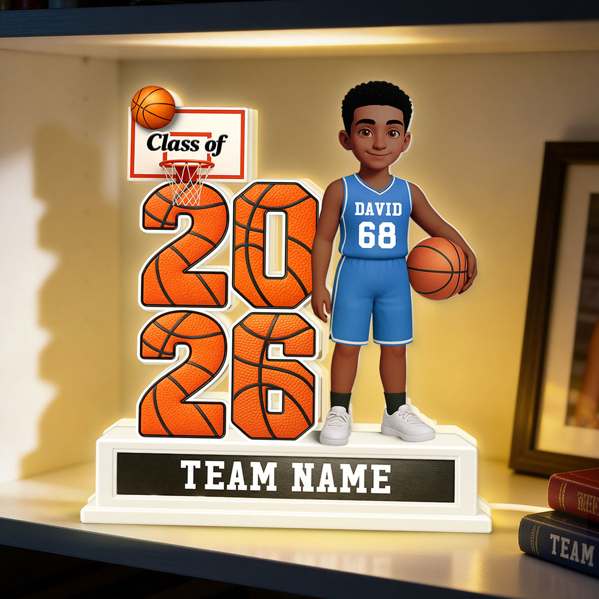 Basketball Senior Class Of 2026 2027 - Personalized Light Box - Graduation Gift For Son, Daughter