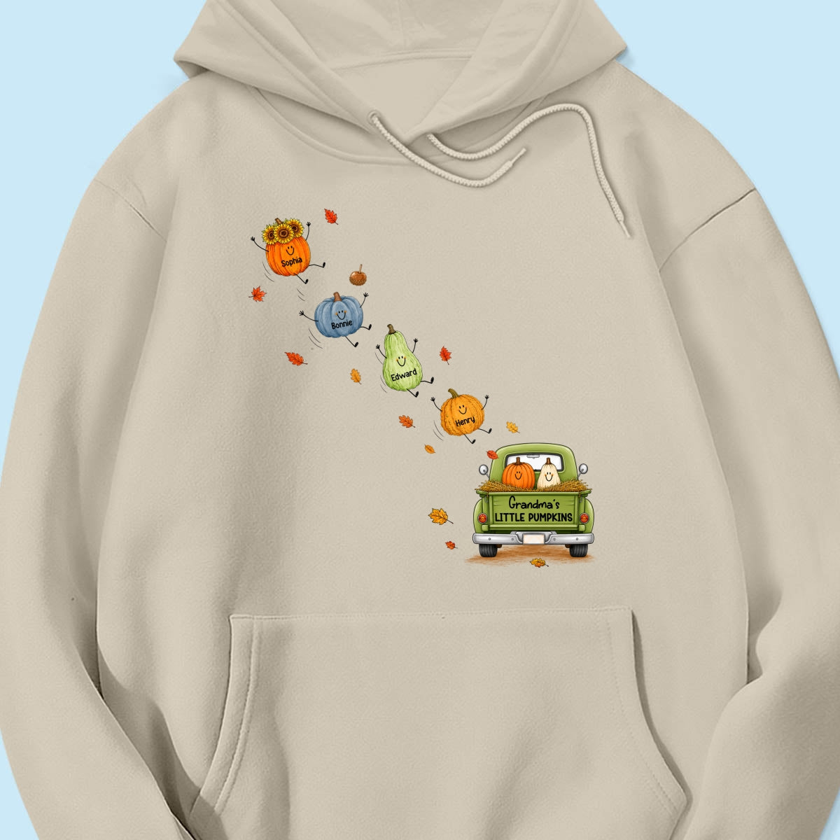 Grandma's Little Cute Pumpkins - Personalized Shirt - Fall Season Cozy Shirt