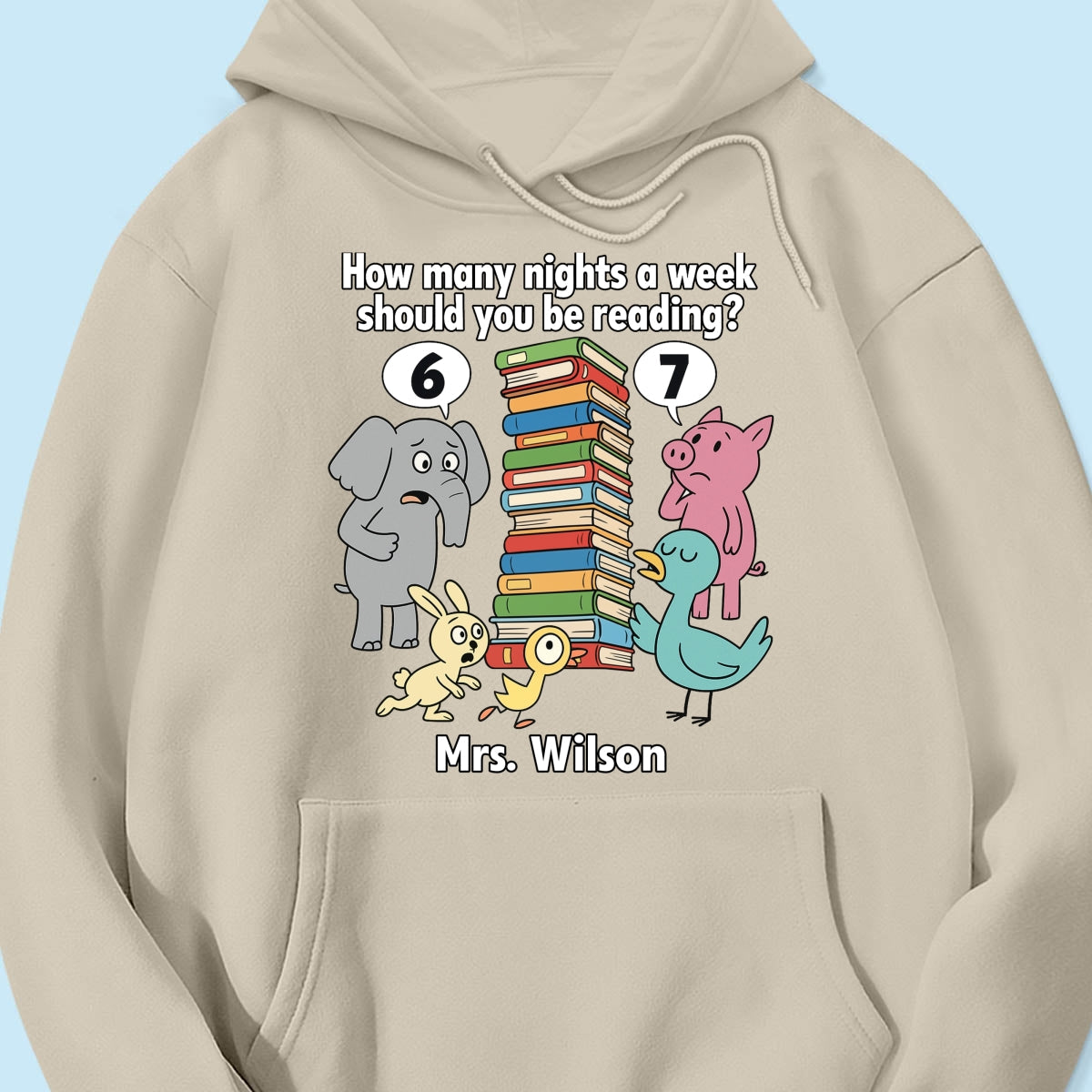 How Many Nights A Week Should You Be Reading 6-7 - Personalized Shirt - Children's Books Sweatshirt, Teacher Six Seven 67 Shirt