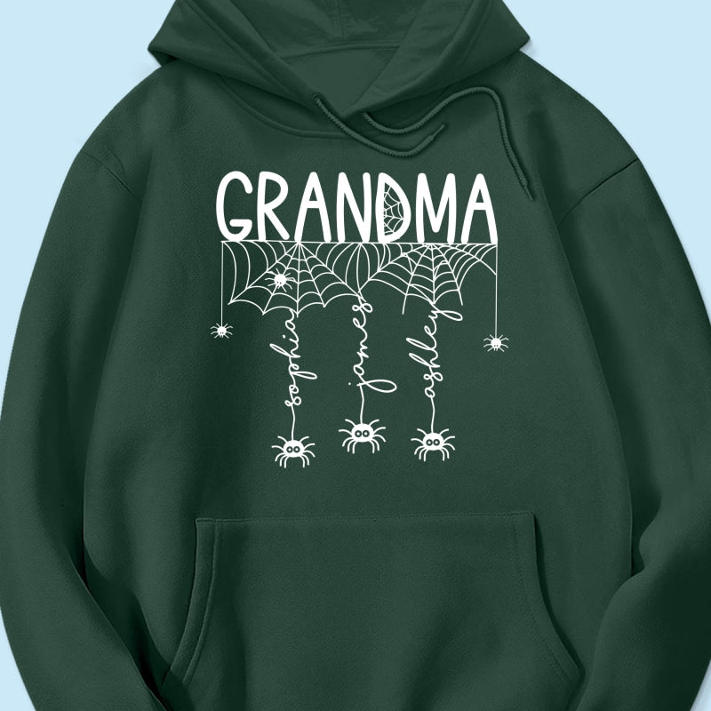 Grandma Mom Spooky Spiders - Personalized Shirt - Halloween Gift