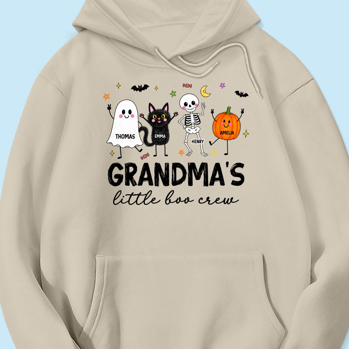 Grandma's Little Boo Crew Funny - Personalized Shirt - Halloween Gift For Grandma, Grandkids