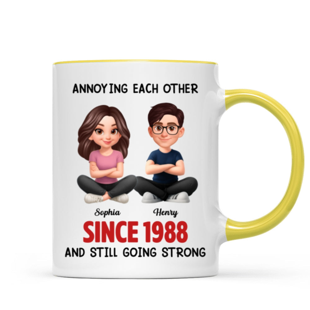 Old Funny Couple Annoying Each Other and Still Going Strong - Personalized Mug - Christmas Gift for him, for her