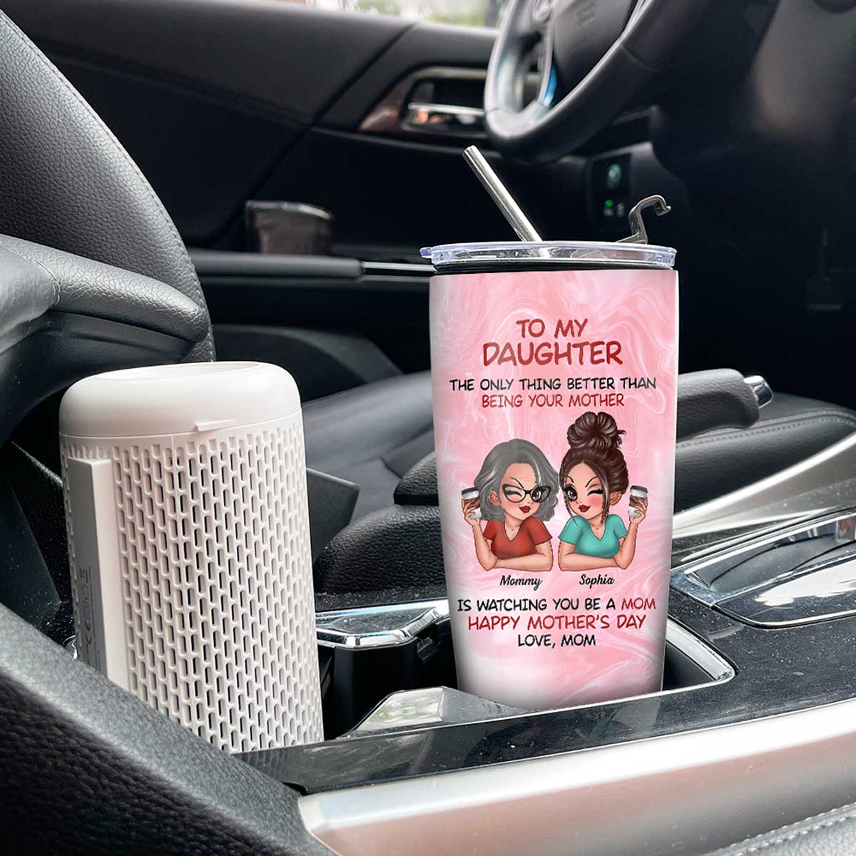To My Daughter Happy Mother‘s Day - Personalized Tumbler