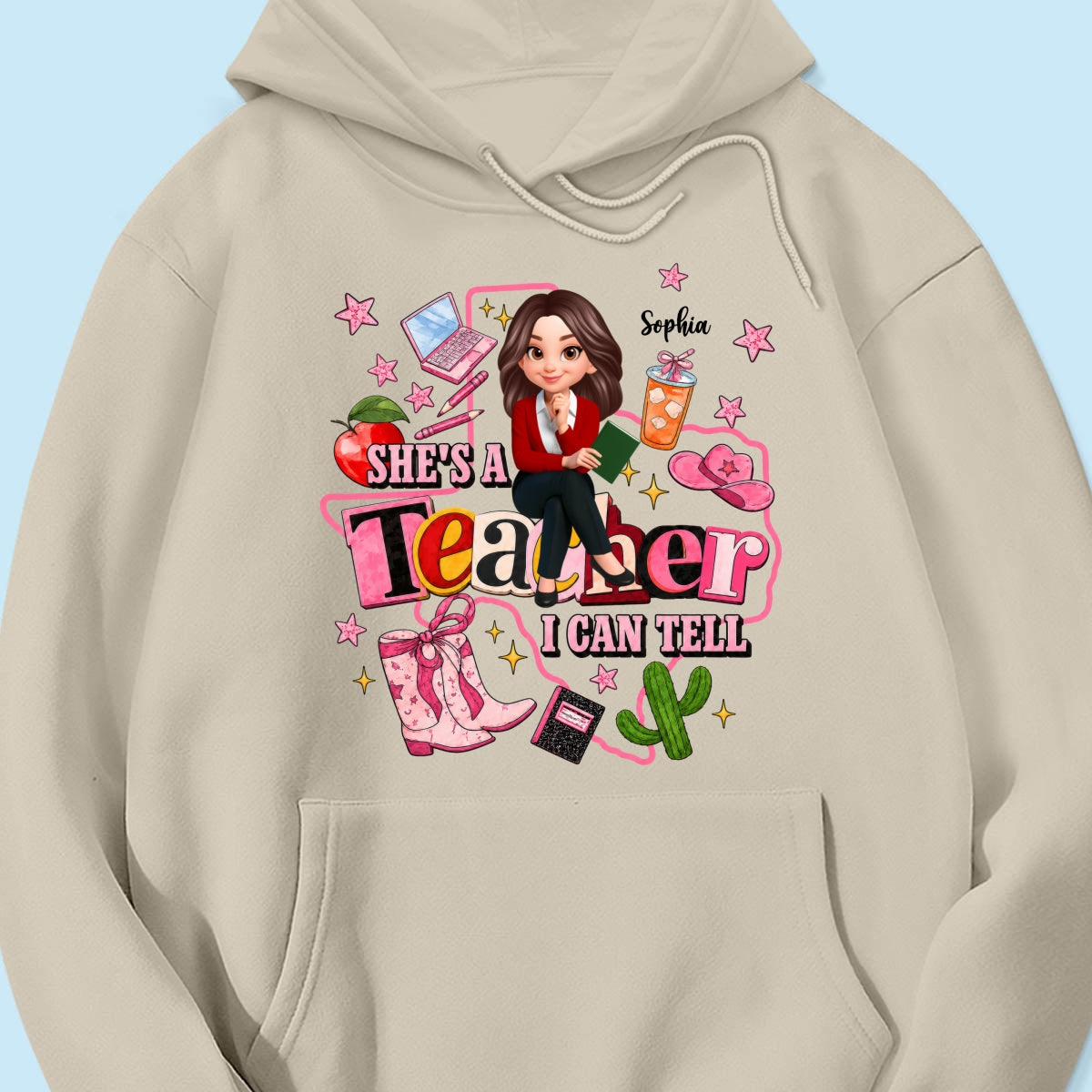 She Is A Teacher I Can Tell - Personalized Shirt - Western Teacher, Texas Teacher