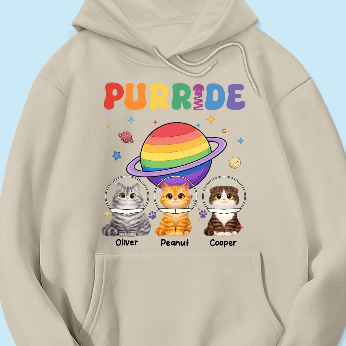 Purride Cat Mom Cat Dad LGBT Pride Month - Personalized Shirt - Gift for Cat Lovers