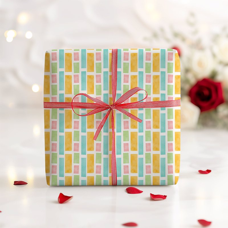 Colorful Cubes Gift Wrapping Paper