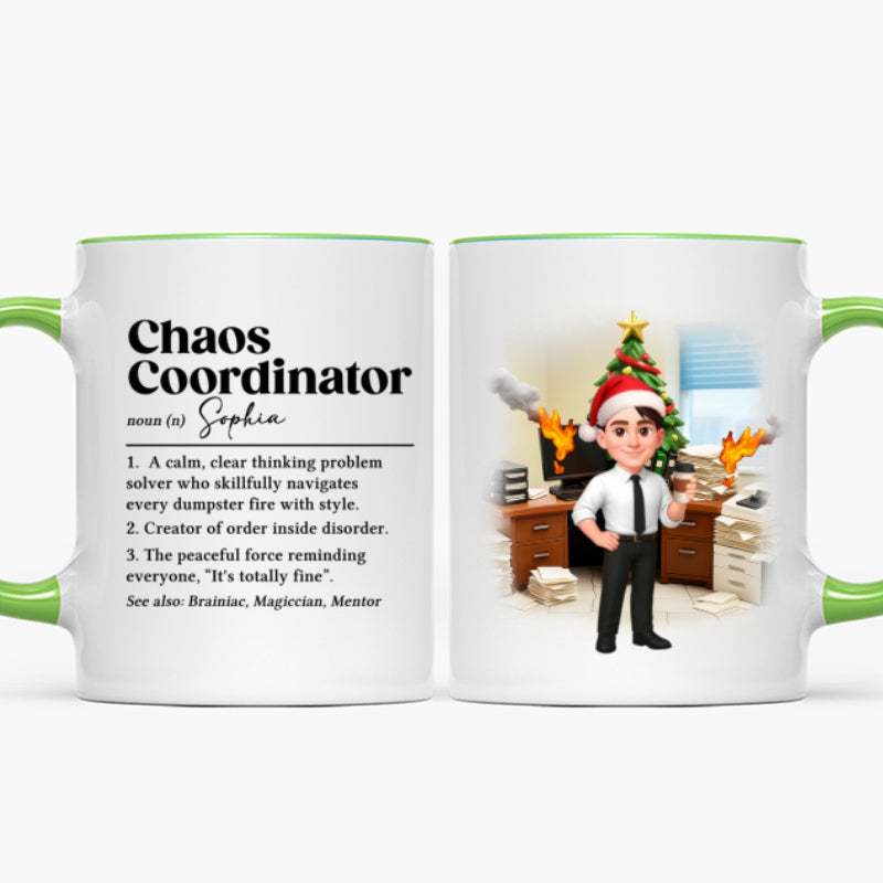 Chaos Coordinator Definition Office Humor - Personalized Mug - Christmas Gift for Coworkers, Husband, Wife, Daughter, Son, Friends