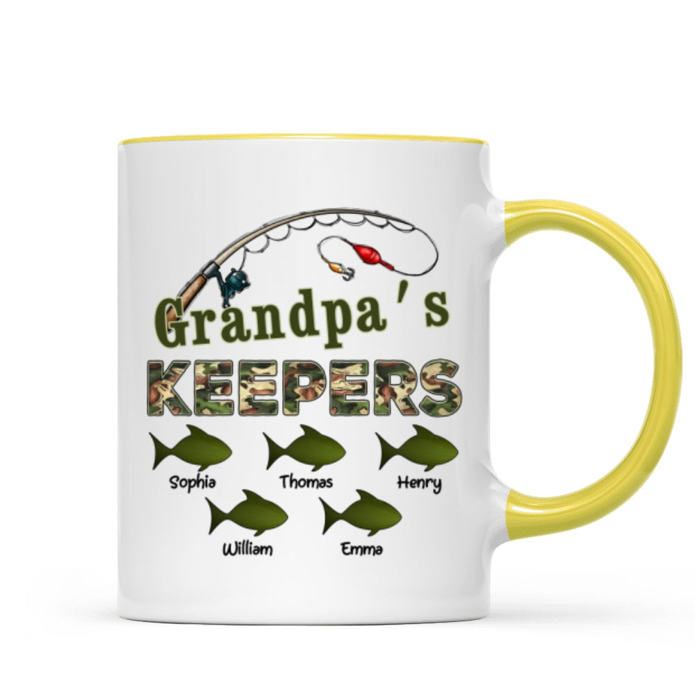 Fishing Grandpa's Keepers - Personalized Mug - Father's Day Gift For Grandpa, Dad