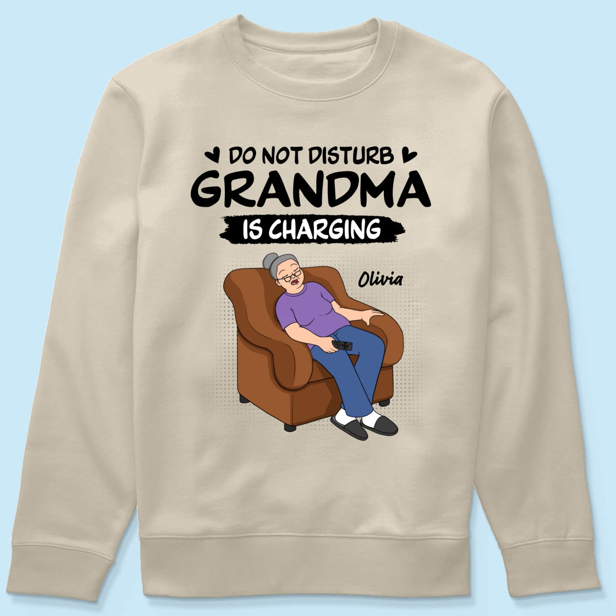 Do Not Disturb Grandma Is Charging - Personalized Shirt - Funny Mother's Day Gift For Grandma, Mom