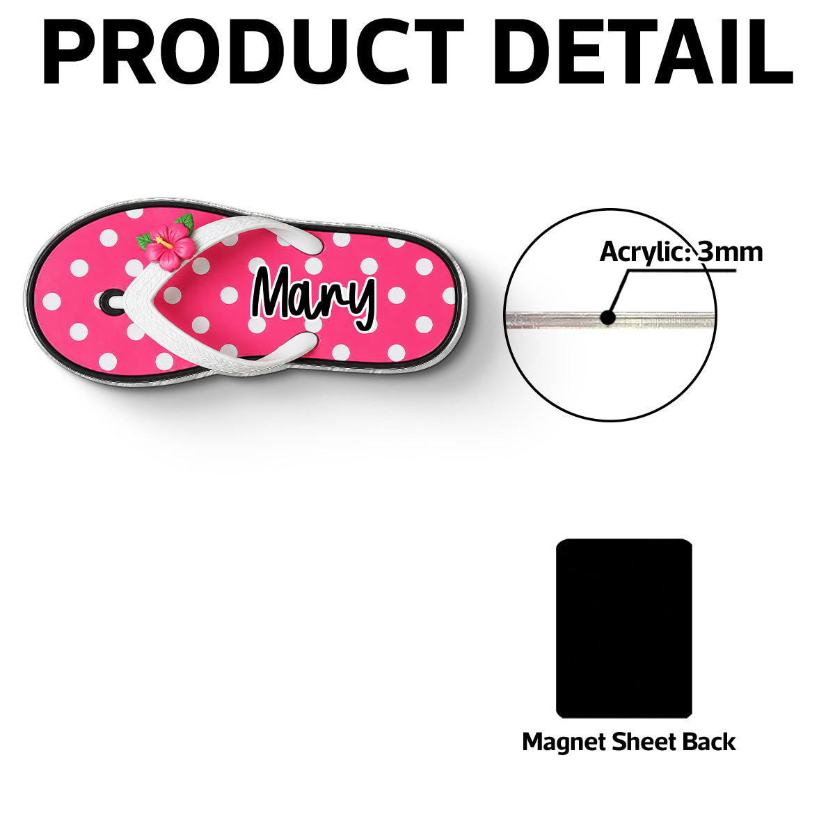 Family Cruise Flip Flop Custom Name 2D Flat - Personalized Cruise Cabin Door Magnet - Family Cruise Trip Decoration