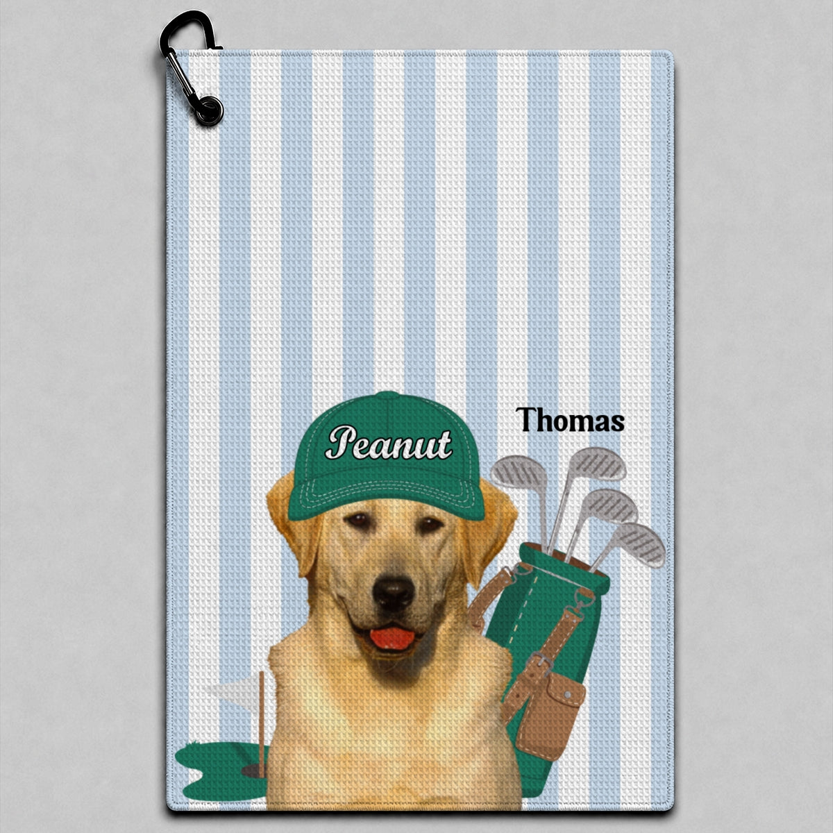 Dog Lover Golf Caddy Custom Pet Photo - Personalized Golf Towel - Father's Day Gift For Dog Lover