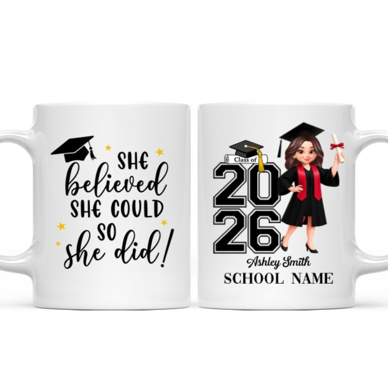 Class Of 2026 2027 Keepsake - Personalized Mug - Graduation Gift For Graduates, Daughter