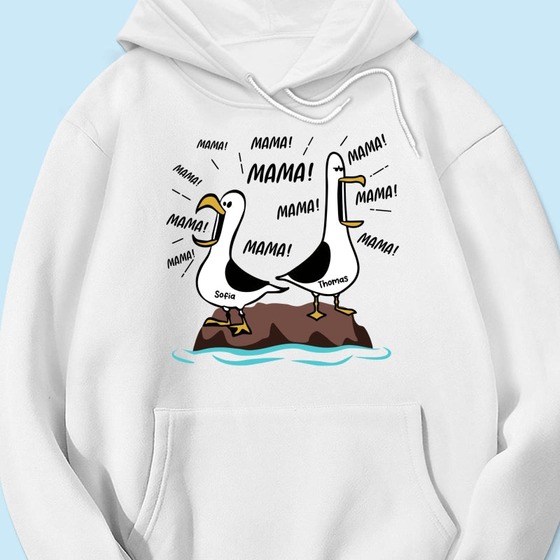 Möwen-Mama Mama! Mama! Mama! - Personalisiertes Shirt - Lustiges Muttertagsgeschenk für Mutter