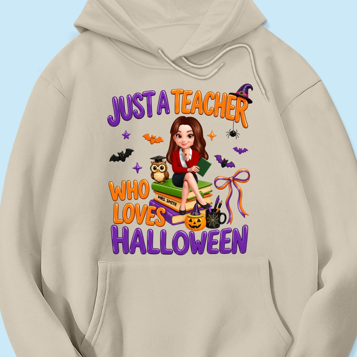 Just A Teacher Who Loves Halloween - Personalized Shirt - Gift For Teacher, Happy Halloween