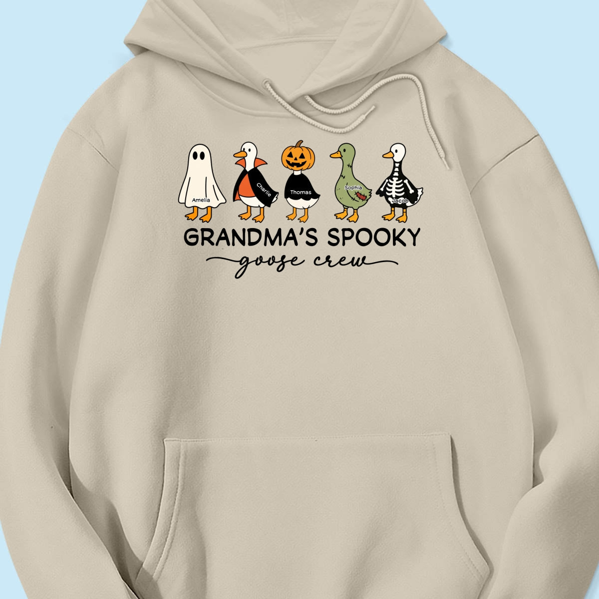 Grandma's Little Goose Crew - Personalized Shirt - Halloween Gift For Grandma, Grandkids