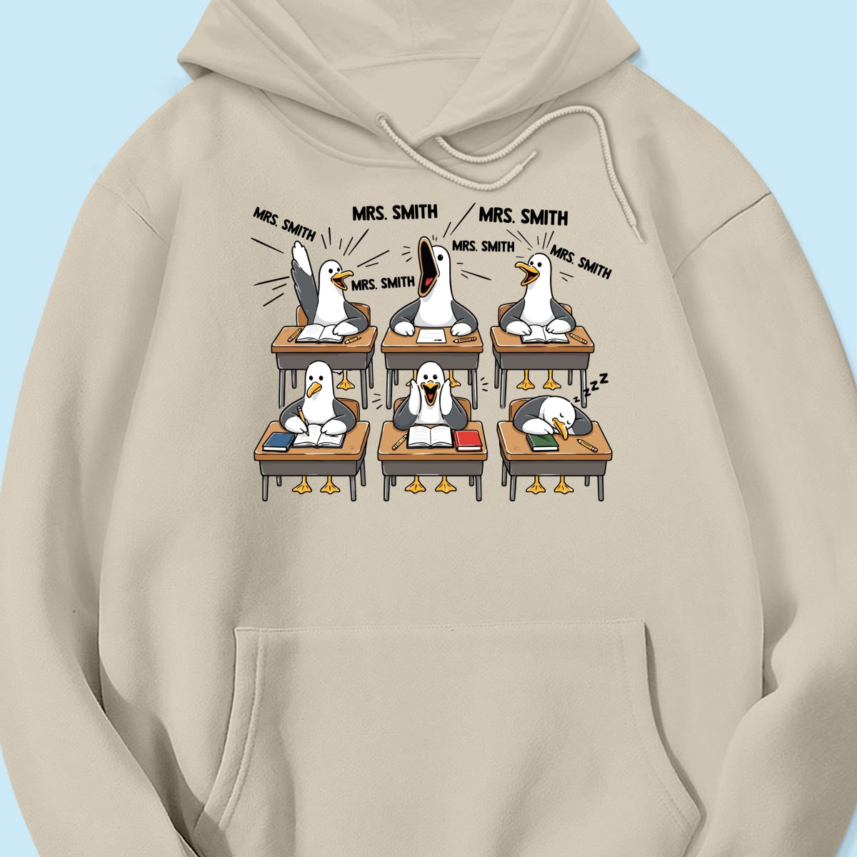 Funny Seagull Teacher - Personalized Shirt - Back To School Gift