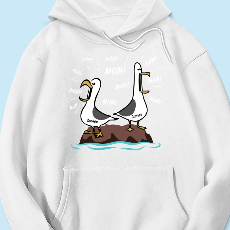 Seagull Mom Mom Mom Custom Name - Personalized Shirt - Funny Mother's Day Gift For Mom