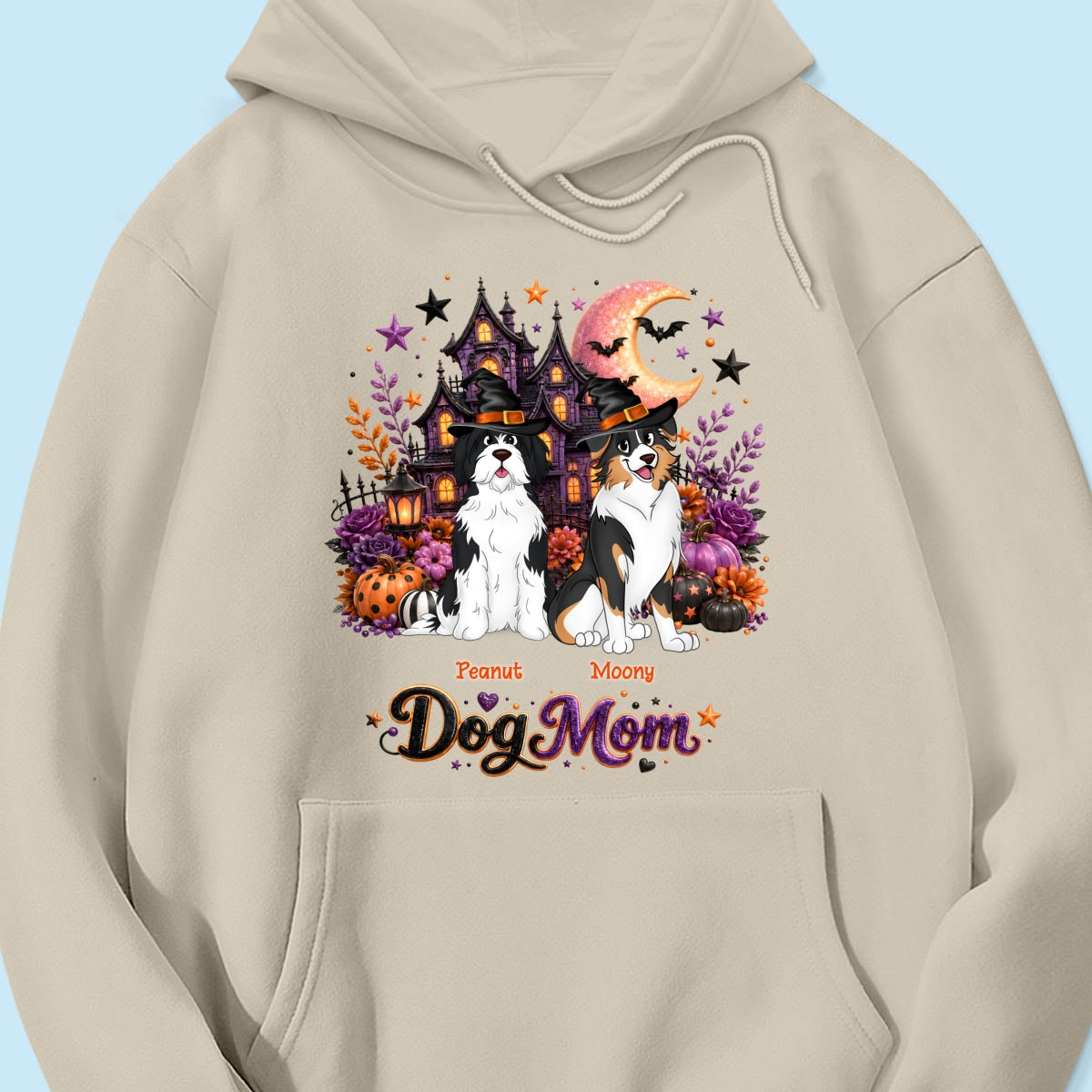 Dog Mom Spooky Haunted House Halloween - Personalized Shirt - Halloween Gift, Gift For Dog Lovers