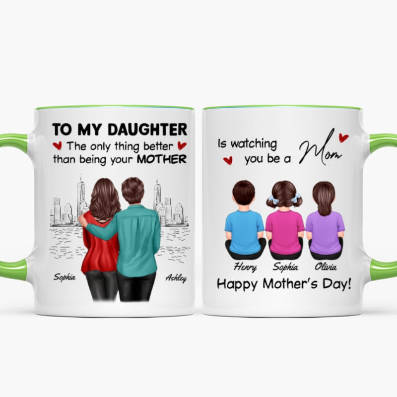 From Mom Dad Watching You Be A Mom - Personalized Mug - Mother's Day Gift For Daughter