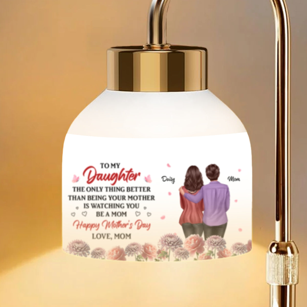 Watching You Be A Mom - Personalized Candle Warmer Lamp - Mother's Day Gift