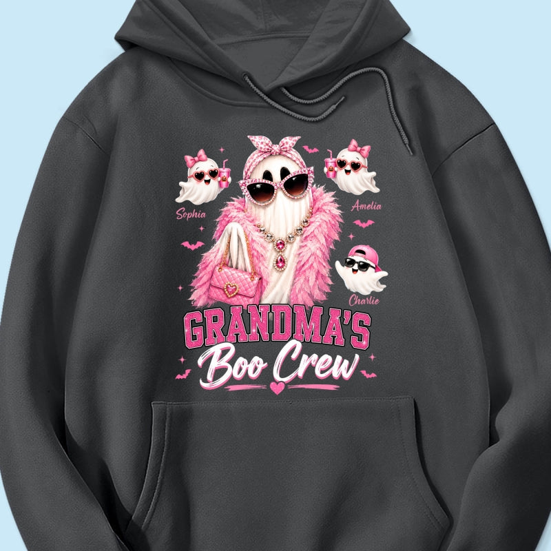 Grandma's Boo Crew Glam Ghost - Personalized Shirt - Halloween Gift for Grandma, Summerween