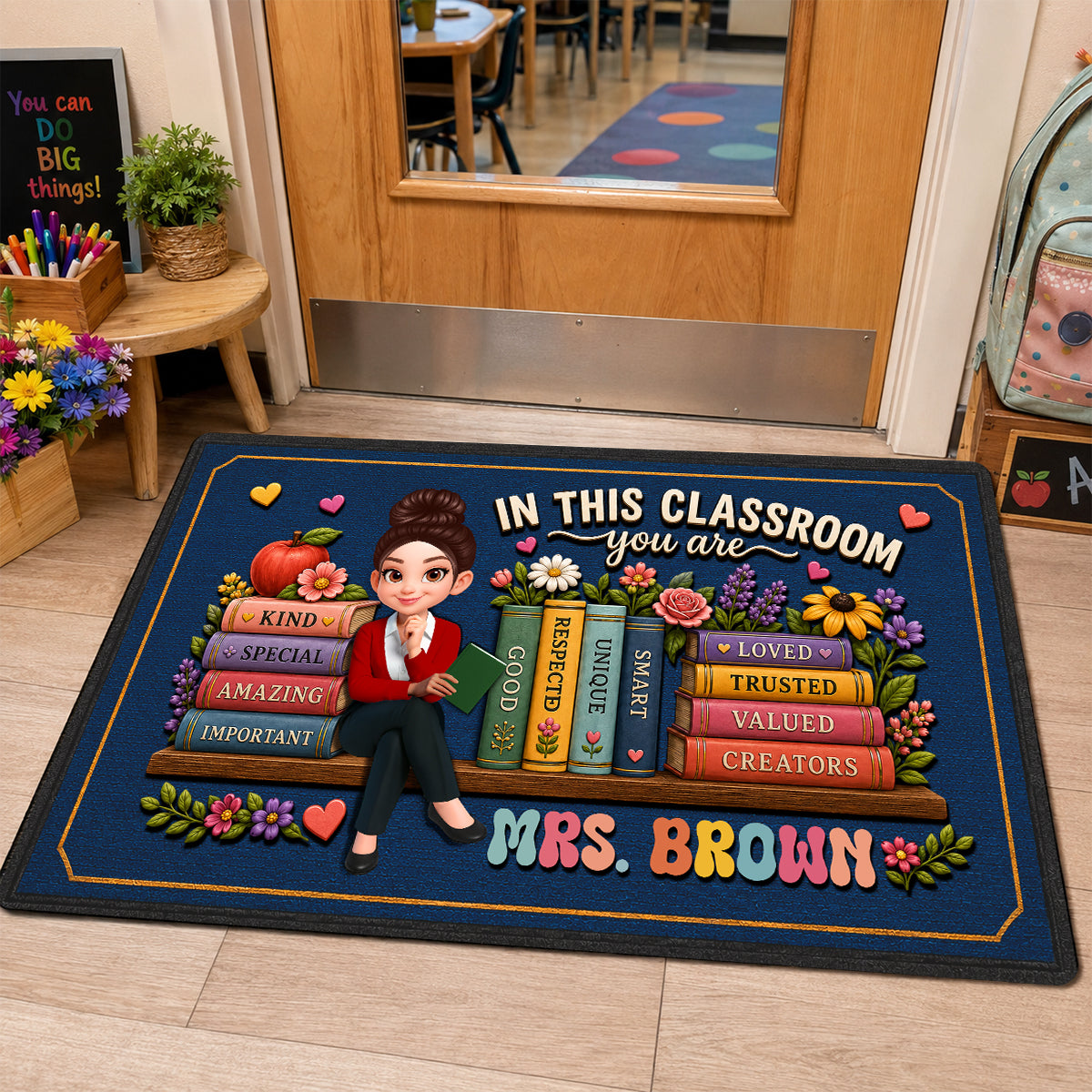 In This Classroom Teacher Welcome - Personalized Doormat - Back to School Decor for Teachers