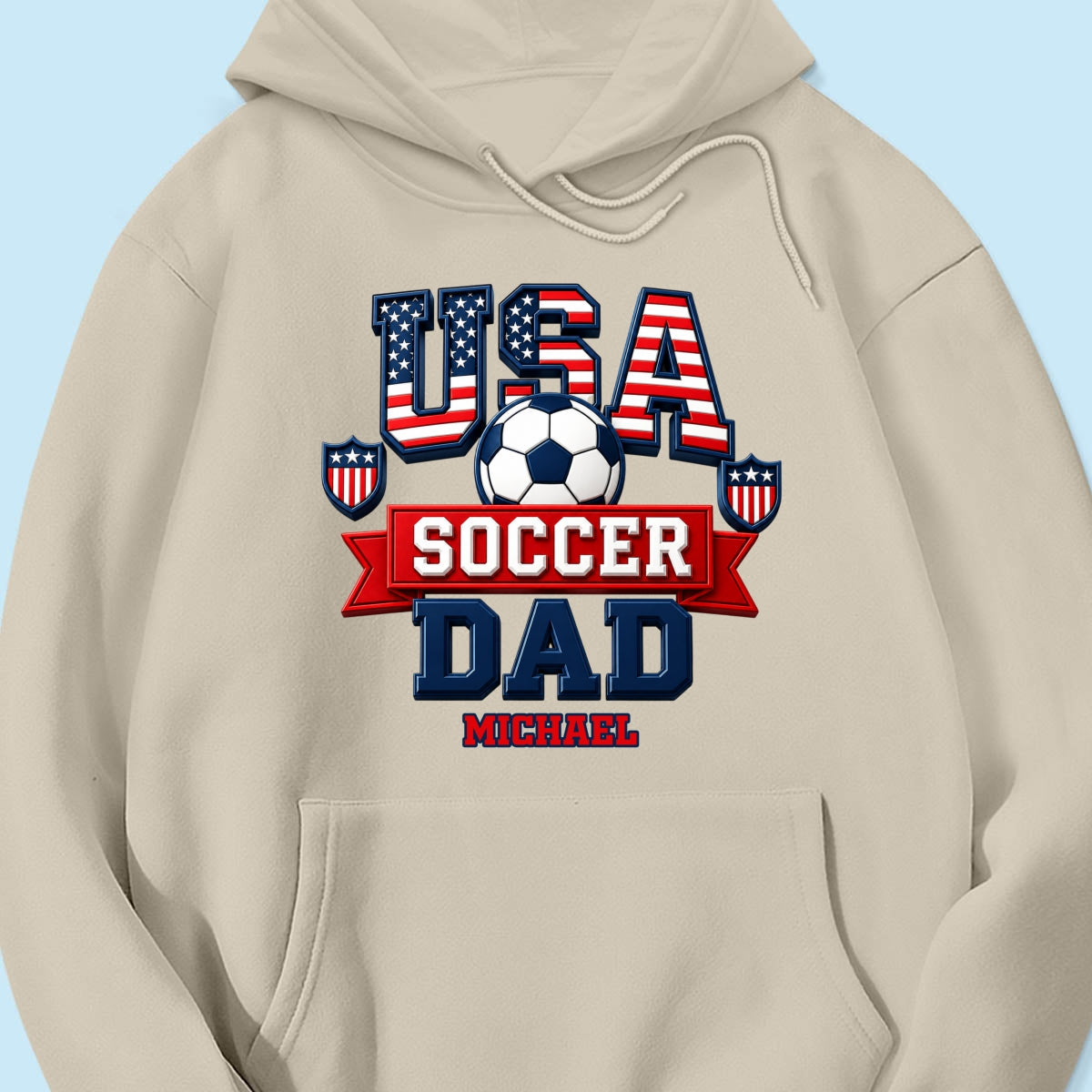USA Soccer Dad - Personalized Shirt - Gift For Soccer Dad