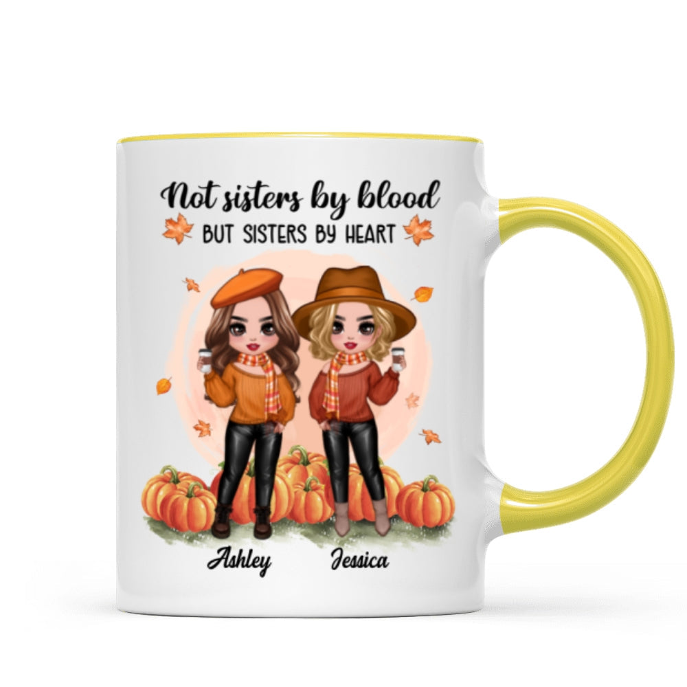 Standing Fall Season Doll Besties Best Friends Personalized Mug