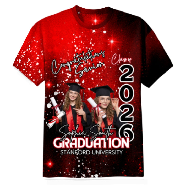 Class Of A Graduate Custom Photo - Personalized Shirt - Family Matching Graduation Shirt, Graduation Party Gift, Senior Class of 2026