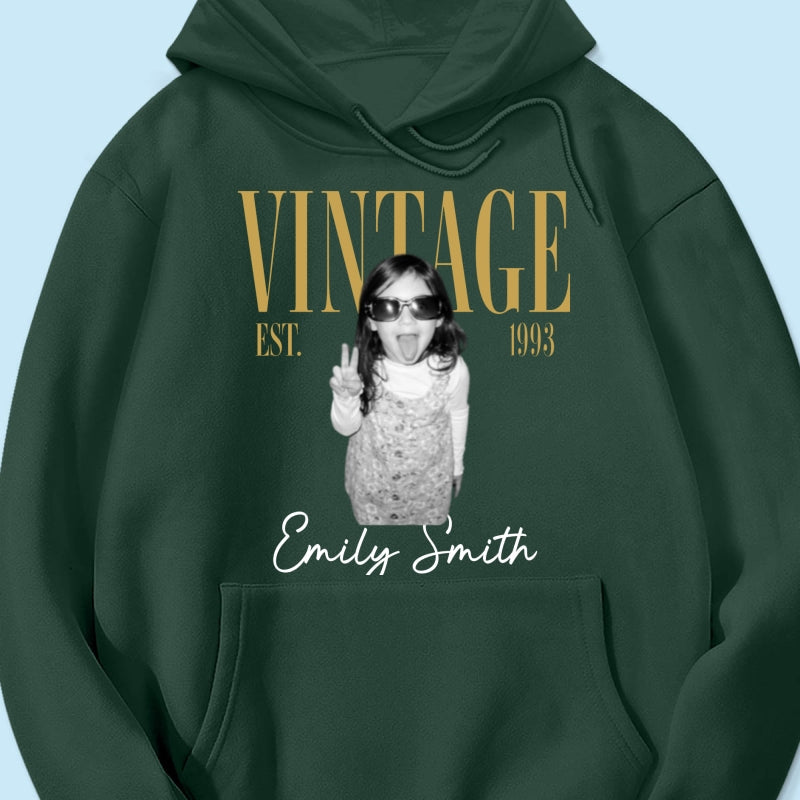 Retro Vintage Custom Photo Birthday - Personalized Shirt - Birthday Gift For Best Friends, Family Members