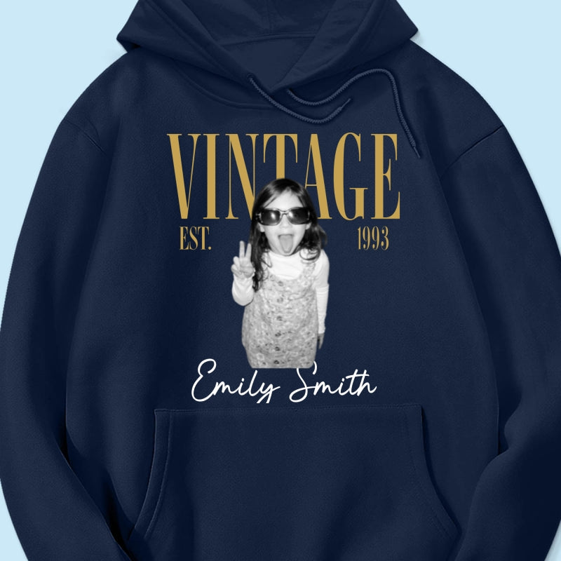 Retro Vintage Custom Photo Birthday - Personalized Shirt - Birthday Gift For Best Friends, Family Members